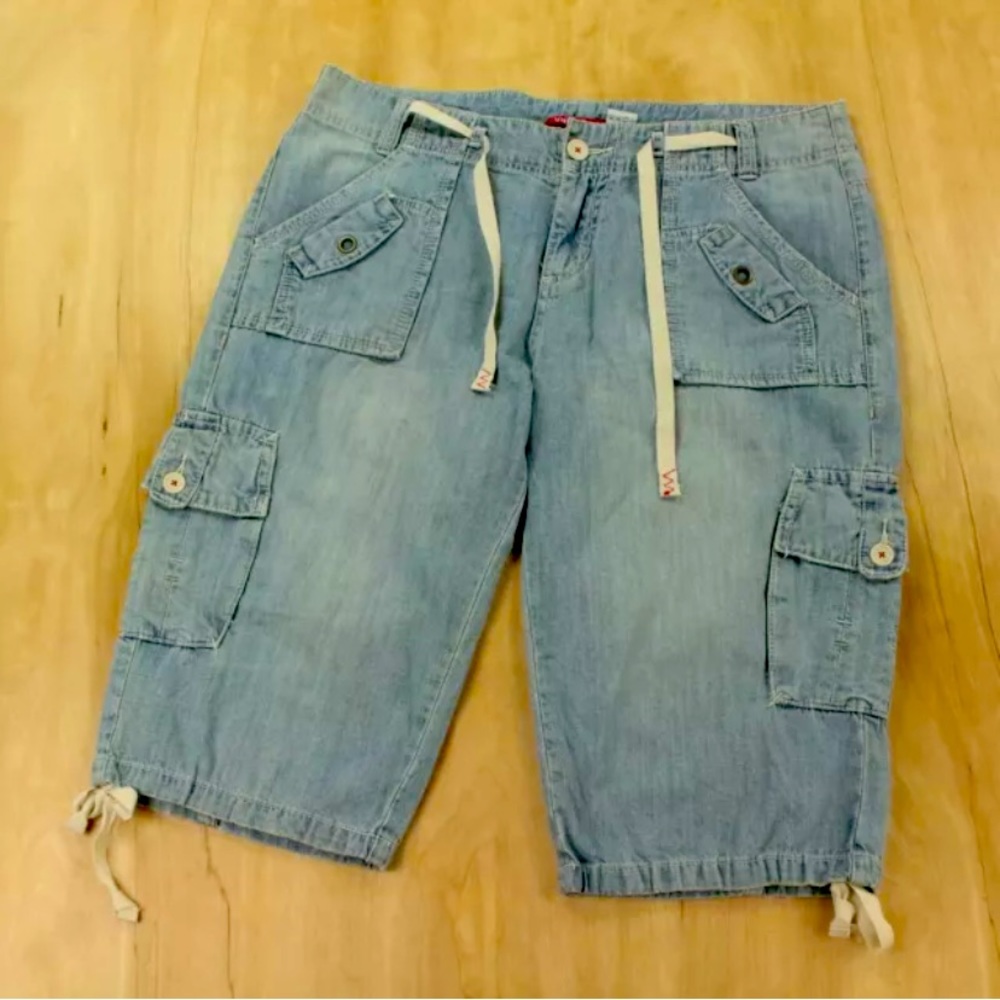 vtg UNIONBAY midrise drawstring cargo shorts